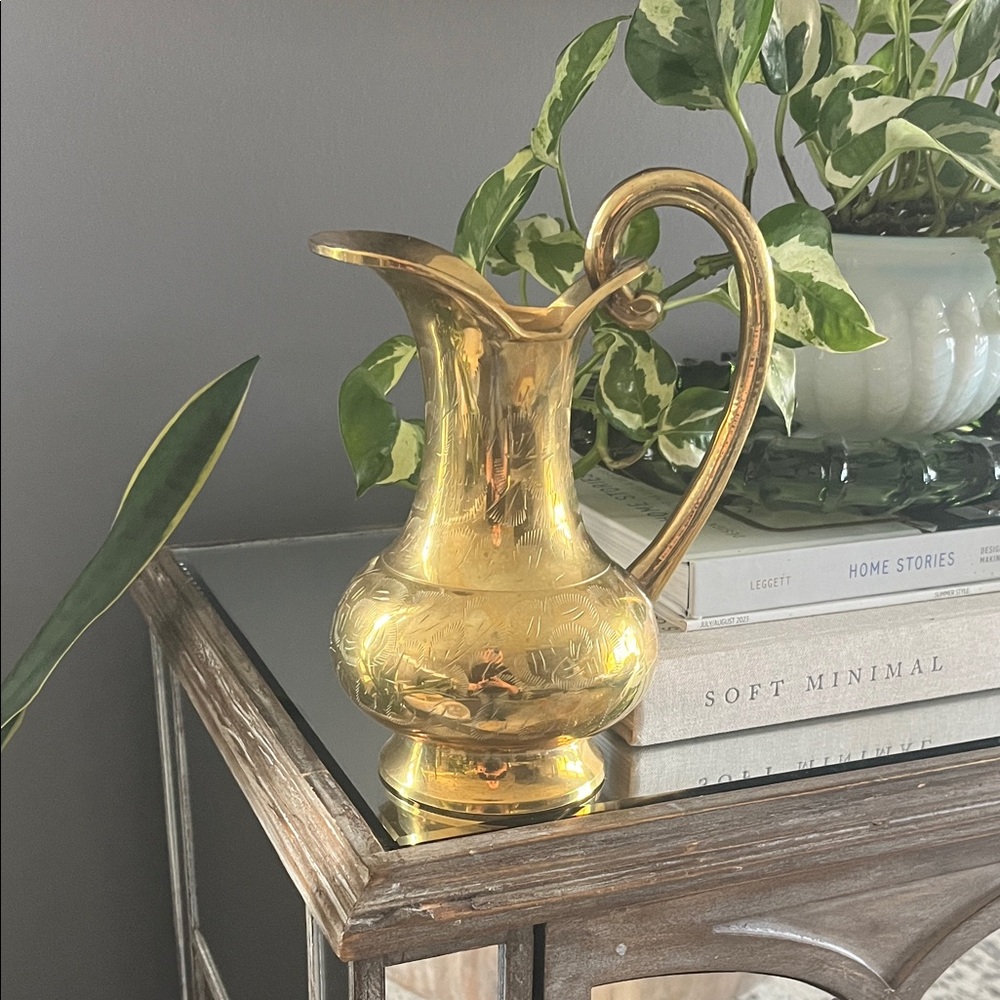 Elegant vintage brass Pitcher